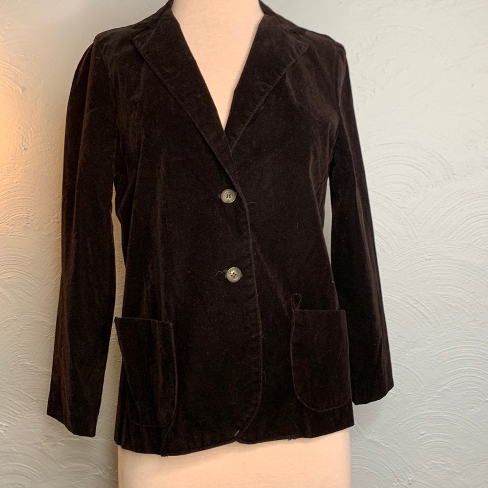 Vintage black velvet blazer